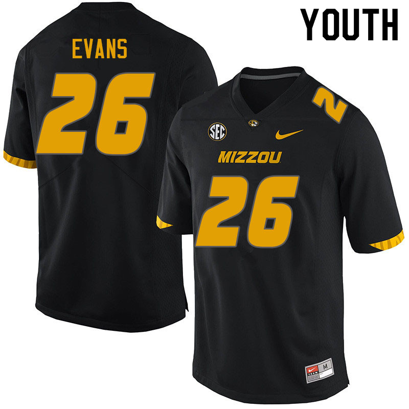 Youth #26 Akayleb Evans Missouri Tigers College Football Jerseys Sale-Black